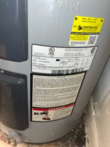 American Water Heater Label