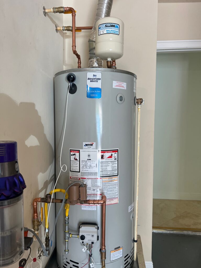 Bradford White gas water heater installed by Water Heating Experts