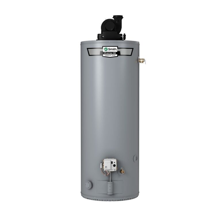 A.O. Smith ProLine XE non-condensing power-vent natural gas water heater, official manufacturer image for GPVX-75L 310